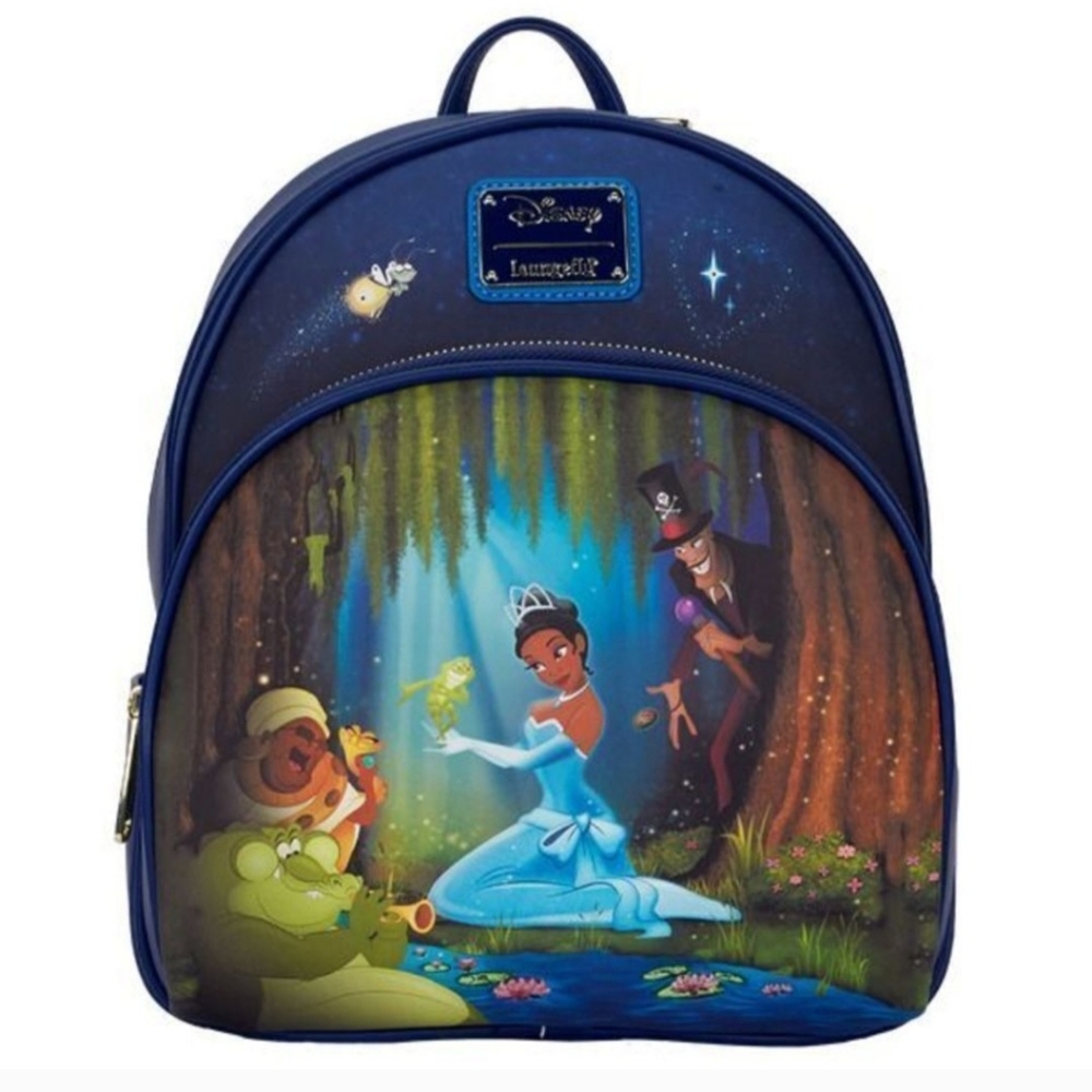 NWT Loungefly The Princess And The Frog Bayou Scene Light Up Mini Backpack